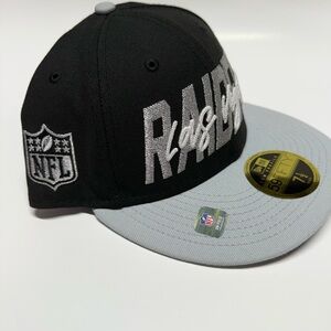 Las Vegas Raiders Black and Gray Cap